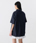 MUSINSA STANDARD WOMAN MUSINSA STANDARD WOMAN Women's Oversized Short Sleeve Denim Shirt