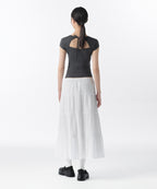 MUSINSA STANDARD WOMAN MUSINSA STANDARD WOMAN Women's Cotton Tiered Long Skirt (White)