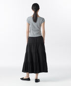 MUSINSA STANDARD WOMAN MUSINSA STANDARD WOMAN Women's Cotton Tiered Long Skirt (Black)