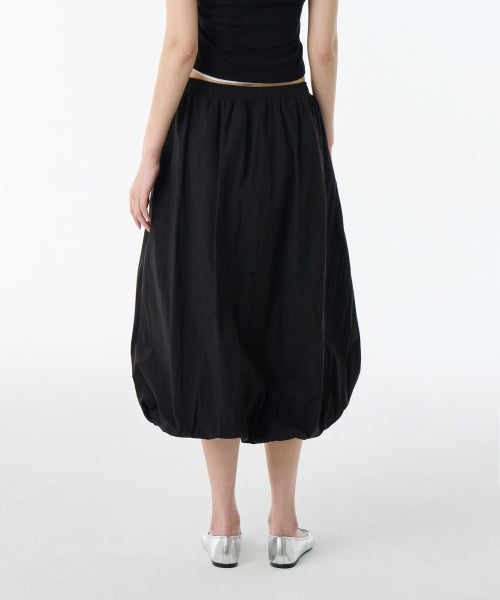 MUSINSA STANDARD WOMAN MUSINSA STANDARD WOMAN Women's Balloon Banding Long Skirt [Black]