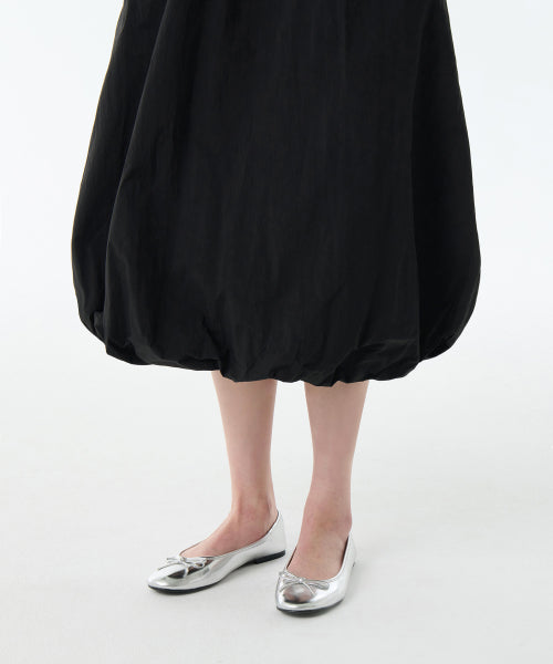 MUSINSA STANDARD WOMAN MUSINSA STANDARD WOMAN Women's Balloon Banding Long Skirt [Black]