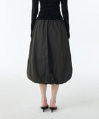 MUSINSA STANDARD WOMAN MUSINSA STANDARD WOMAN Balloon Banding Long Skirt [Gunmetal]