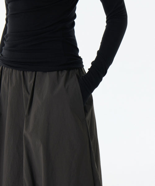 MUSINSA STANDARD WOMAN MUSINSA STANDARD WOMAN Balloon Banding Long Skirt [Gunmetal]