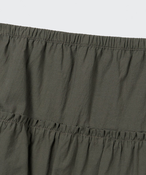 MUSINSA STANDARD WOMAN MUSINSA STANDARD WOMAN Cotton Tiered Mini Skirt Dark Gray
