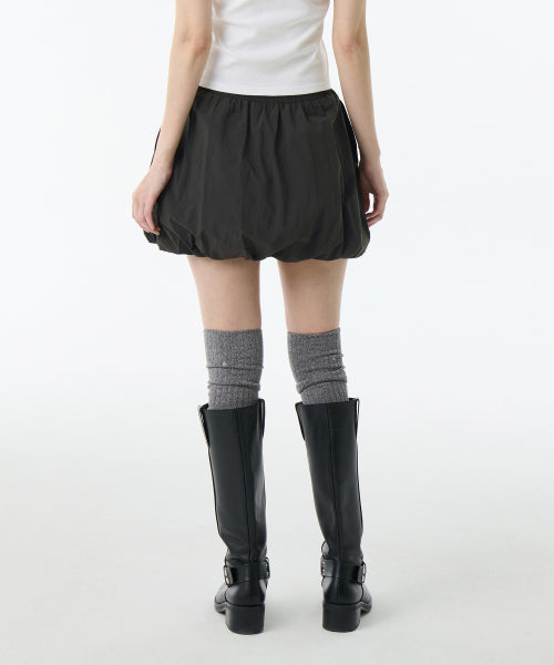 MUSINSA STANDARD WOMAN MUSINSA STANDARD WOMAN Balloon Banding Mini Skirt [Gunmetal]