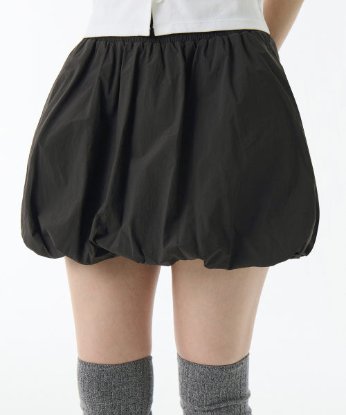 MUSINSA STANDARD WOMAN MUSINSA STANDARD WOMAN Balloon Banding Mini Skirt [Gunmetal]