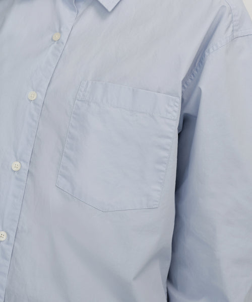 MUSINSA STANDARD WOMAN MUSINSA STANDARD WOMAN Women's Oversized Washed Poplin Shirt [Sky Blue]