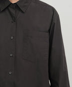 MUSINSA STANDARD WOMAN MUSINSA STANDARD WOMAN Women's Oversized Washed Poplin Shirt [Gunmetal]
