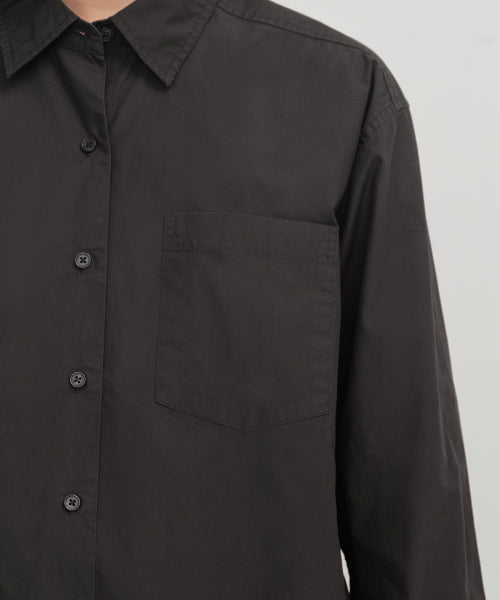 MUSINSA STANDARD WOMAN MUSINSA STANDARD WOMAN Women's Oversized Washed Poplin Shirt [Gunmetal]