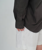 MUSINSA STANDARD WOMAN MUSINSA STANDARD WOMAN Women's Oversized Washed Poplin Shirt [Gunmetal]