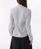 MUSINSA STANDARD WOMAN MUSINSA STANDARD WOMAN Women's Striped Slim Fit Shirt [Gray]