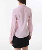 MUSINSA STANDARD WOMAN MUSINSA STANDARD WOMAN Women's Striped Slim Fit Shirt [Pink]