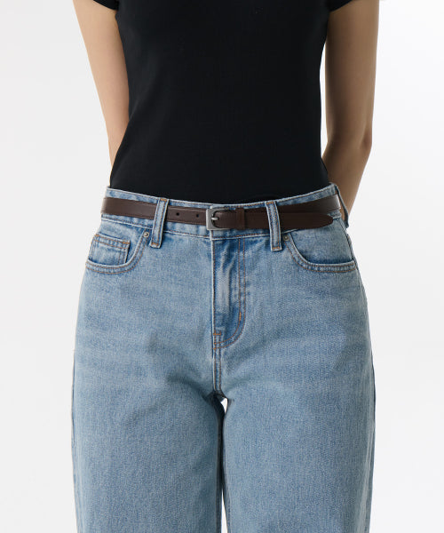 MUSINSA STANDARD WOMAN MUSINSA STANDARD WOMAN Women's Arch Synthetic Leather Slim Belt_20mm