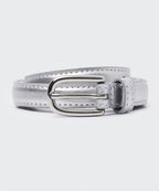 MUSINSA STANDARD WOMAN MUSINSA STANDARD WOMAN Women's Rounded Crack Leather Thin Belt 15mm