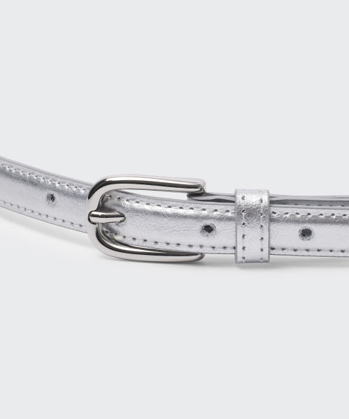 MUSINSA STANDARD WOMAN MUSINSA STANDARD WOMAN Women's Rounded Crack Leather Thin Belt 15mm