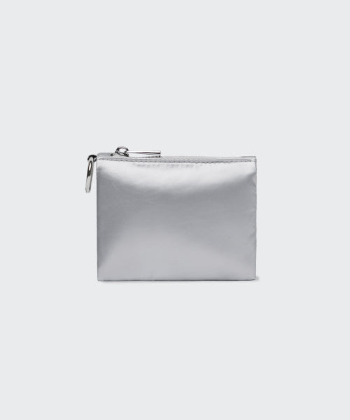 MUSINSA STANDARD WOMAN MUSINSA STANDARD WOMAN Shiny Padded Card Wallet Silver