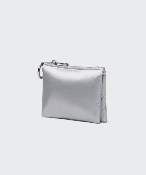 MUSINSA STANDARD WOMAN MUSINSA STANDARD WOMAN Shiny Padded Card Wallet Silver