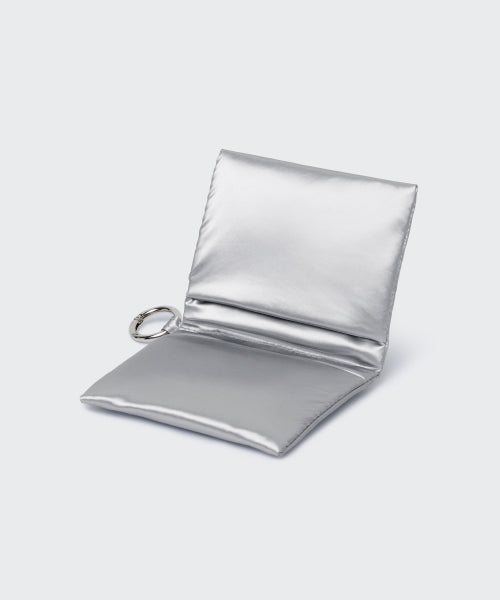 MUSINSA STANDARD WOMAN MUSINSA STANDARD WOMAN Shiny Padded Card Wallet Silver