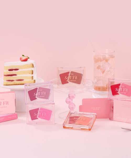FORENCOS FORENCOS Soft Fitting Cream Blusher + Heart Finger Puff (Peach Light)