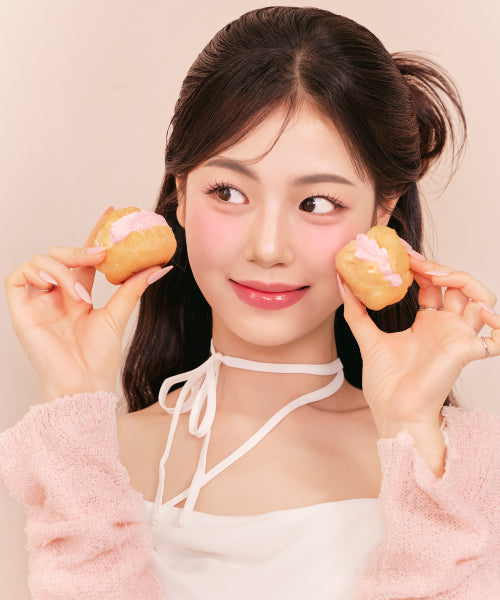 FORENCOS FORENCOS Soft Fitting Cream Blusher + Heart Finger Puff (Peach Light)