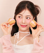 FORENCOS FORENCOS Soft Fitting Cream Blusher + Heart Finger Puff (Peach Light)