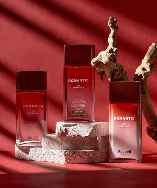 RICOCELL Ricocell Perfect Man Romantic Red 3-piece gift set + shopping bag skin lotion 150ml radiance and wrinkle improvement