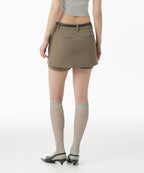 MUSINSA STANDARD WOMAN MUSINSA STANDARD WOMAN Skirt Layered Mini Scotts Dusty Beige