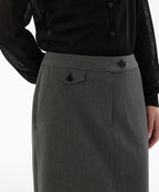 MUSINSA STANDARD WOMAN MUSINSA STANDARD WOMAN Women's Straight Maxi Skirt [Medium Gray]
