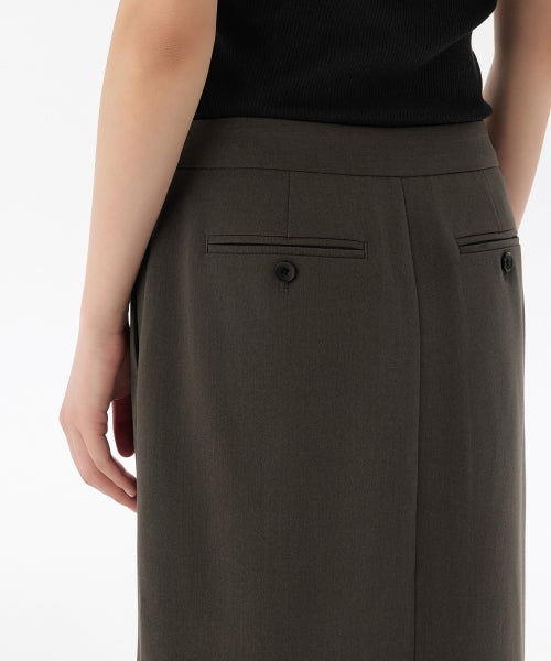 MUSINSA STANDARD WOMAN MUSINSA STANDARD WOMAN Women's Straight Maxi Skirt [Van Dyke Brown]