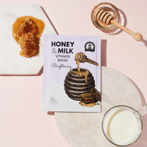 B.O.M B.O.M Honey & Milk Sheet Mask Pack