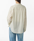 MUSINSA STANDARD WOMAN MUSINSA STANDARD WOMAN Relaxed Multi-Stripe Shirt Light Yellow