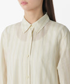 MUSINSA STANDARD WOMAN MUSINSA STANDARD WOMAN Relaxed Multi-Stripe Shirt Light Yellow