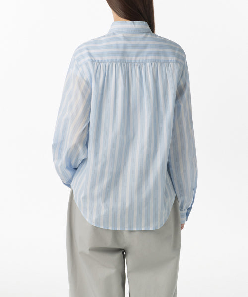 MUSINSA STANDARD WOMAN MUSINSA STANDARD WOMAN Relaxed Multi-Stripe Shirt (Light Blue)