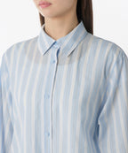 MUSINSA STANDARD WOMAN MUSINSA STANDARD WOMAN Relaxed Multi-Stripe Shirt (Light Blue)