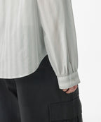 MUSINSA STANDARD WOMAN MUSINSA STANDARD WOMAN Relaxed Multi-Stripe Shirt (Light Gray)