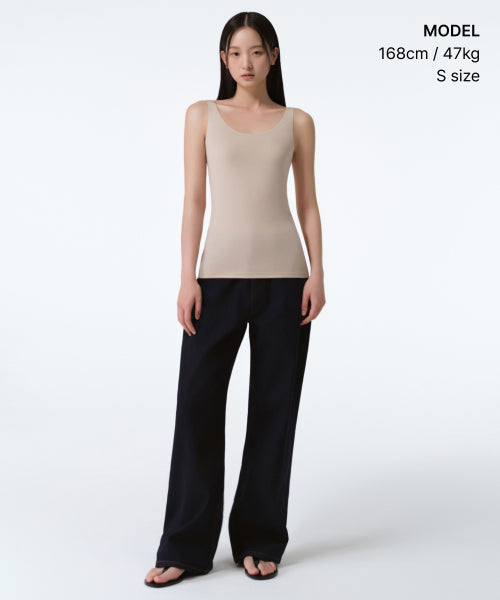 MUSINSA STANDARD WOMAN MUSINSA STANDARD WOMAN Women’s Sleeveless Undershirt Beige