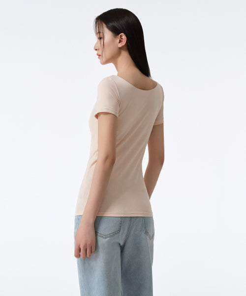 MUSINSA STANDARD WOMAN MUSINSA STANDARD WOMAN Women’s Scoop Neck Undershirt Light Beige