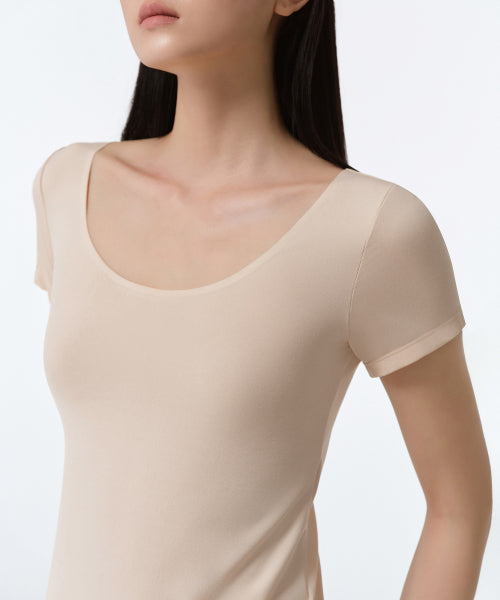 MUSINSA STANDARD WOMAN MUSINSA STANDARD WOMAN Women’s Scoop Neck Undershirt Light Beige