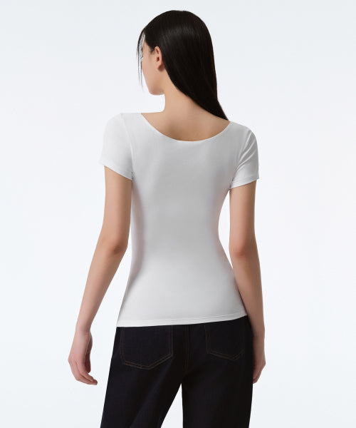 MUSINSA STANDARD WOMAN MUSINSA STANDARD WOMAN Women’s Scoop Neck Undershirt (White)