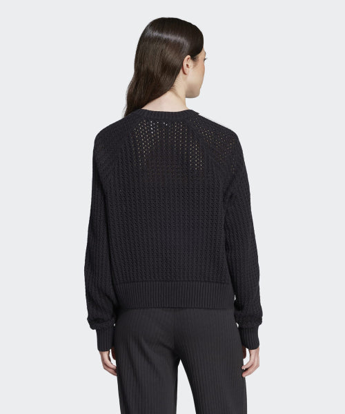 ADIDAS ADIDAS Knitted Crew Sweatshirt - Black