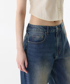 MUSINSA STANDARD WOMAN MUSINSA STANDARD WOMAN Women's Big Brush Extra Wide Denim Pants [Rusty Blue]