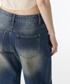 MUSINSA STANDARD WOMAN MUSINSA STANDARD WOMAN Women's Big Brush Extra Wide Denim Pants [Rusty Blue]