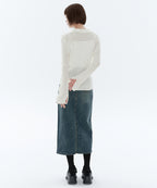 MUSINSA STANDARD WOMAN MUSINSA STANDARD WOMAN Denim Long Skirt Front Slit