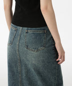 MUSINSA STANDARD WOMAN MUSINSA STANDARD WOMAN Denim Long Skirt Front Slit