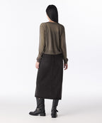 MUSINSA STANDARD WOMAN MUSINSA STANDARD WOMAN Women's Denim Long Skirt Rusty Black