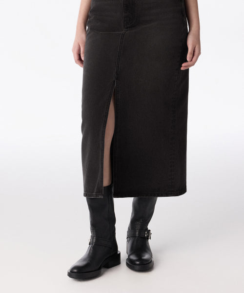 MUSINSA STANDARD WOMAN MUSINSA STANDARD WOMAN Women's Denim Long Skirt Rusty Black