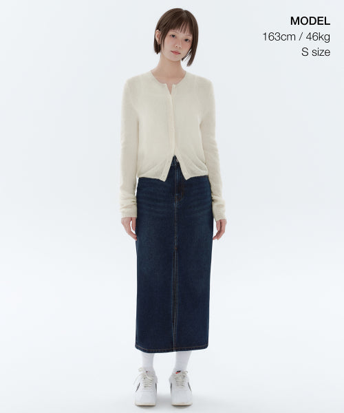 MUSINSA STANDARD WOMAN MUSINSA STANDARD WOMAN Women's Denim Long Skirt [Dark Blue]