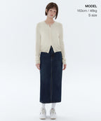 MUSINSA STANDARD WOMAN MUSINSA STANDARD WOMAN Women's Denim Long Skirt [Dark Blue]