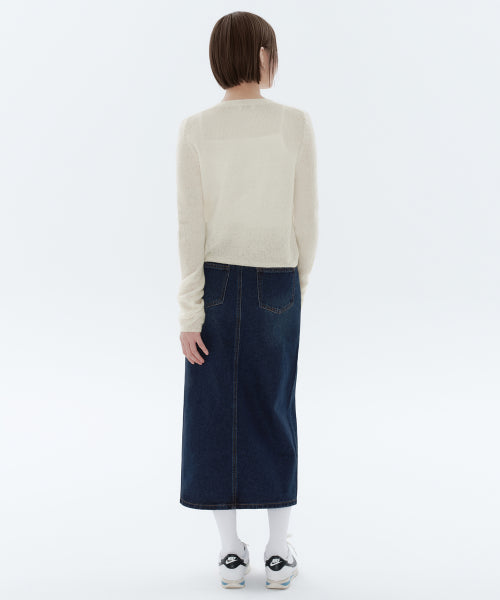 MUSINSA STANDARD WOMAN MUSINSA STANDARD WOMAN Women's Denim Long Skirt [Dark Blue]