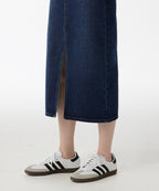MUSINSA STANDARD WOMAN MUSINSA STANDARD WOMAN Women's Denim Long Skirt [Dark Blue]